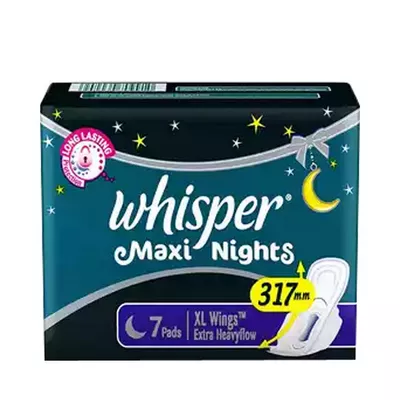 B4 Whisper Maxi Nights Wings Sanitary Napkins XL 7 pads