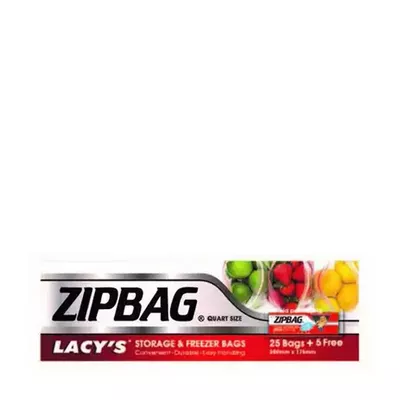 Lacy's Zipbag Quart Size 200 x175 mm (25 pcs)